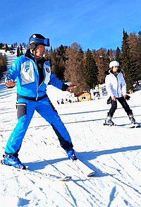 Lezione di sci per adulti